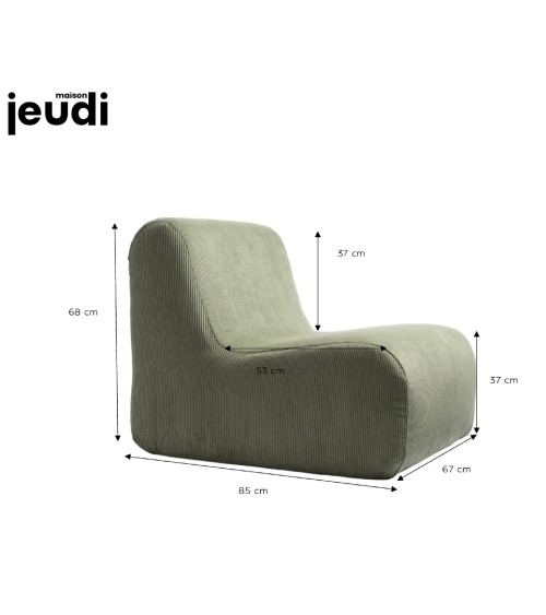 Maniac Officiel : Fauteuil Chauffeuse Pop Kaki Maison Jeudi