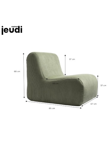 Maniac Officiel : Fauteuil Chauffeuse Pop Kaki Maison Jeudi