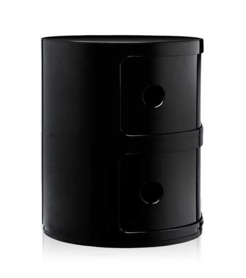 Maniac Officiel : Meuble Componibili Classic 2 Tiroirs Noir Kartell