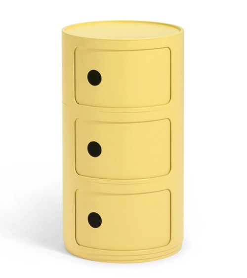 Maniac Officiel : Meuble Componibili Bio 3 Tiroirs Jaune Mat Kartell