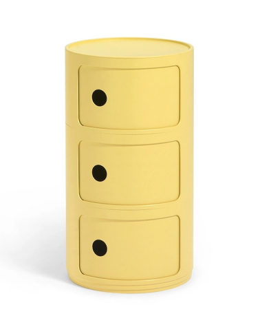 Maniac Officiel : Meuble Componibili Bio 3 Tiroirs Jaune Mat Kartell