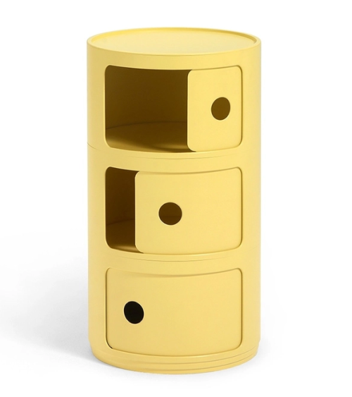 Maniac Officiel : Meuble Componibili Bio 3 Tiroirs Jaune Mat Kartell