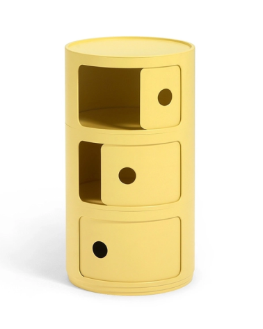 Maniac Officiel : Meuble Componibili Bio 3 Tiroirs Jaune Mat Kartell