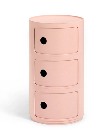 Maniac Officiel : Meuble Componibili Bio 3 Tiroirs Rose Mat Kartell