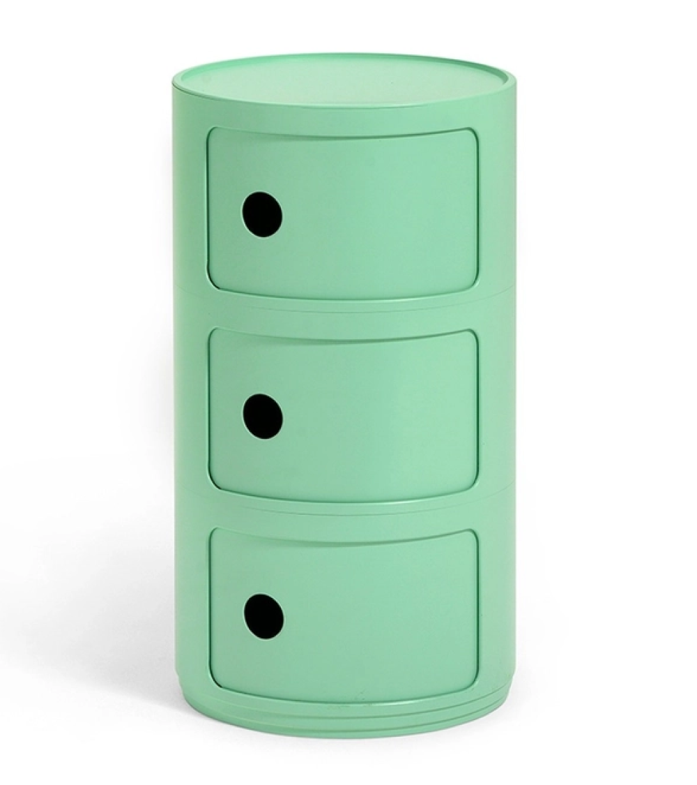 Maniac Officiel : Meuble Componibili Bio 3 Tiroirs Vert Mat Kartell