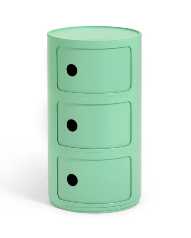 Maniac Officiel : Meuble Componibili Bio 3 Tiroirs Vert Mat Kartell