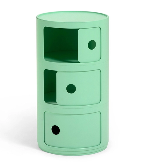 Maniac Officiel : Meuble Componibili Bio 3 Tiroirs Vert Mat Kartell