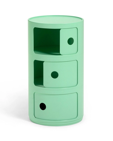 Maniac Officiel : Meuble Componibili Bio 3 Tiroirs Vert Mat Kartell