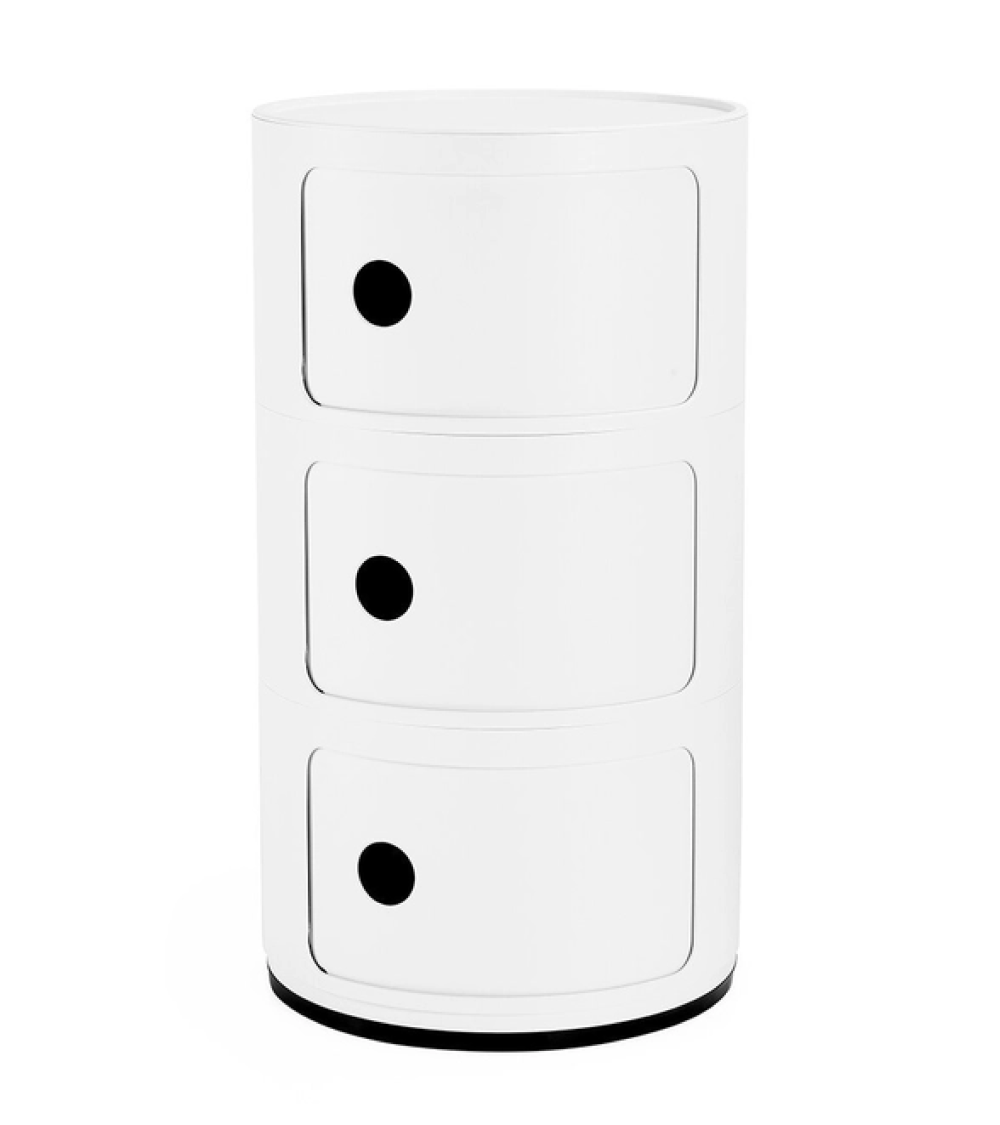 Maniac Officiel : Meuble Componibili Recycled 3 Tiroirs Blanc Mat Kartell