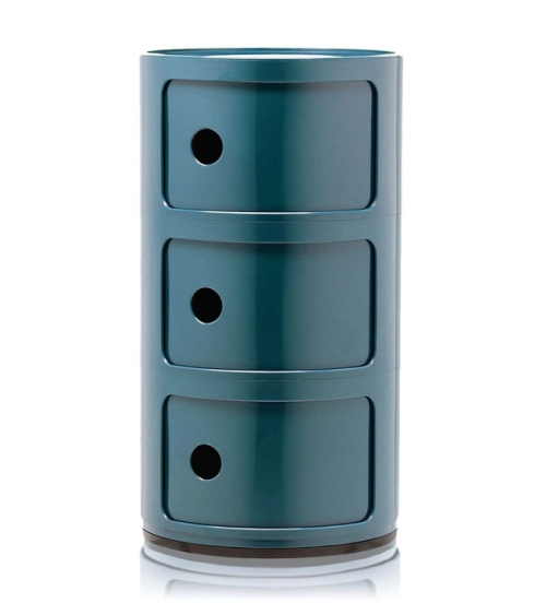 Maniac Officiel : Meuble Componibili Classic 3 Tiroirs Bleu Kartell