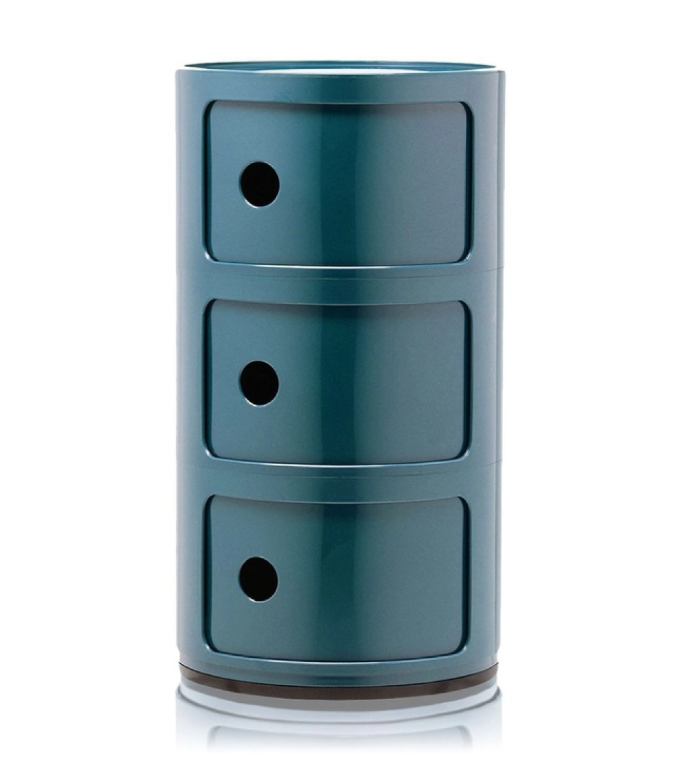 Maniac Officiel : Meuble Componibili Classic 3 Tiroirs Bleu Kartell