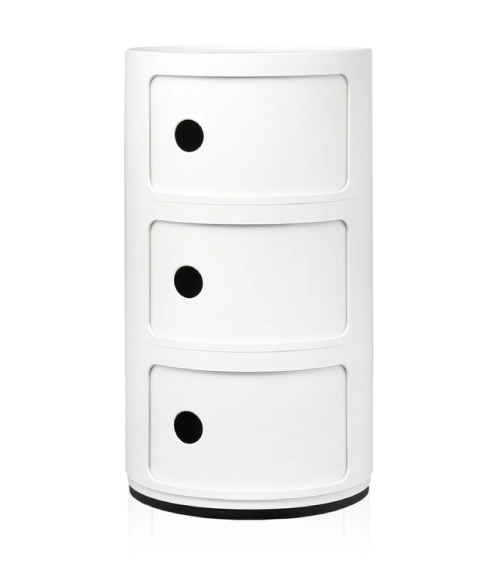 Maniac Officiel : Meuble Componibili Classic 3 Tiroirs Blanc Kartell