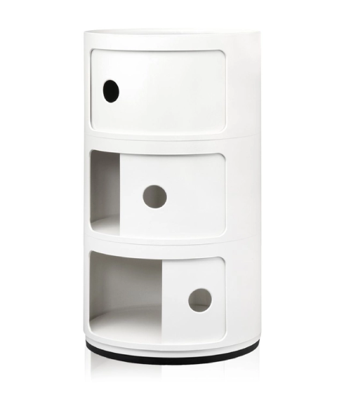 Maniac Officiel : Meuble Componibili Classic 3 Tiroirs Blanc Kartell