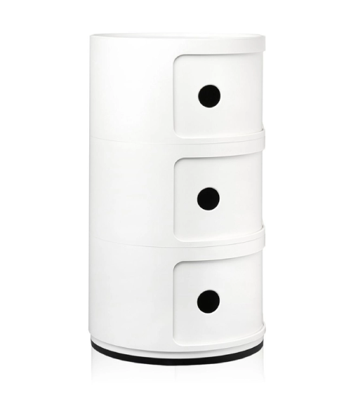 Maniac Officiel : Meuble Componibili Classic 3 Tiroirs Blanc Kartell