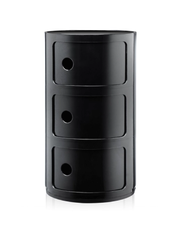 Maniac Officiel : Meuble Componibili Classic 3 Tiroirs Noir Kartell