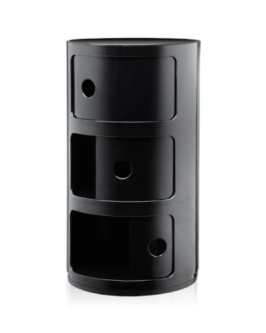 Maniac Officiel : Meuble Componibili Classic 3 Tiroirs Noir Kartell