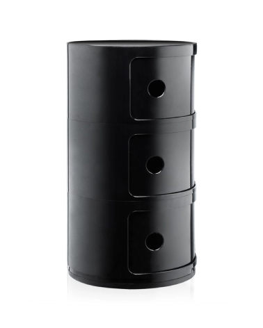 Maniac Officiel : Meuble Componibili Classic 3 Tiroirs Noir Kartell