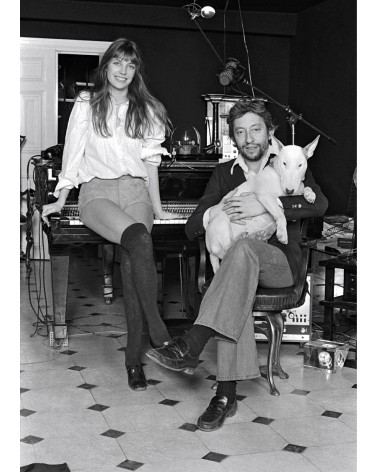 Maniac Officiel : Affiche Affiche Jane Birkin et Serge Gainsbourg Dog 1973 Image Republic