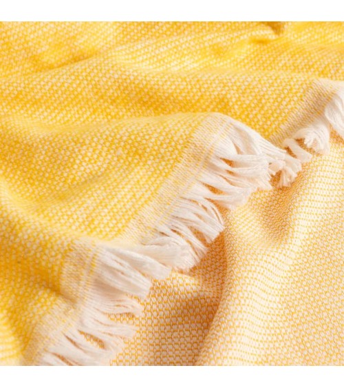 Maniac Officiel : Plaid Plaid Alba Jaune Citron 180x230cm Llar Textil