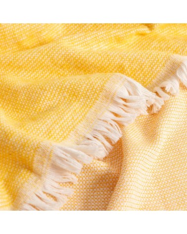 Maniac Officiel : Plaid Plaid Alba Jaune Citron 180x230cm Llar Textil