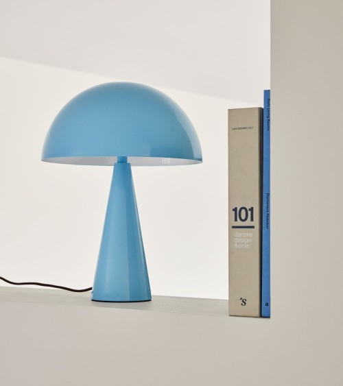 Maniac Officiel : Lampe à poser Lampe Mush Mini Bleu Clair Hübsch